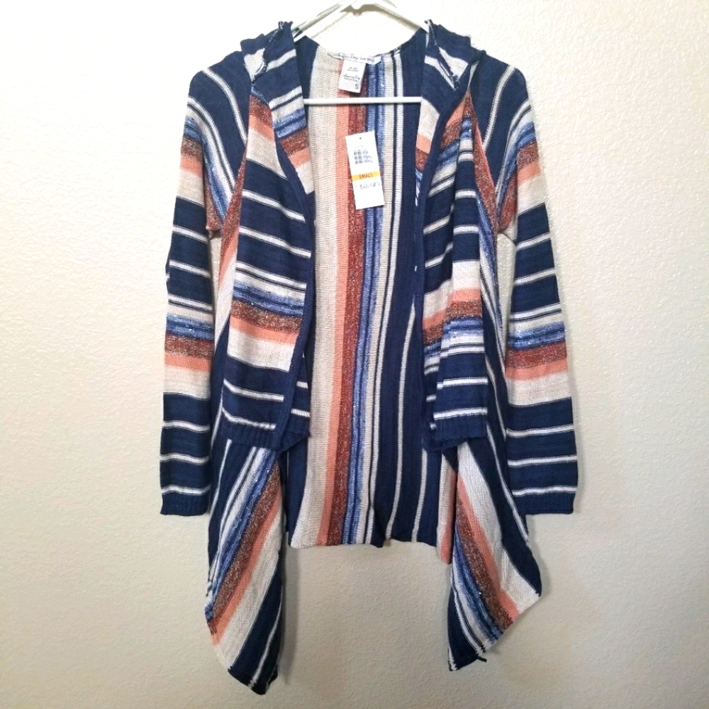 American Rag Striped Open Front Cardigan Size S